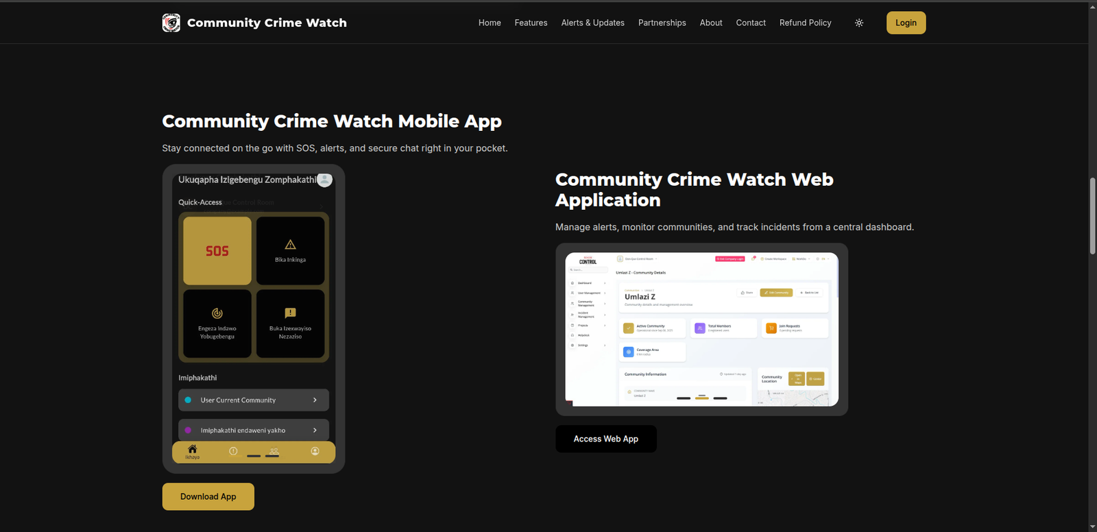 Community Crime Watch: SOS Platform